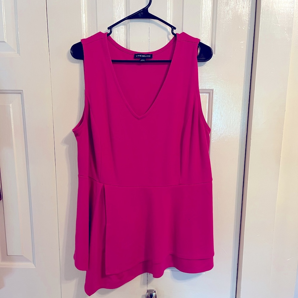 LANE BRYANT Stylish Sleeveless Peplum Top